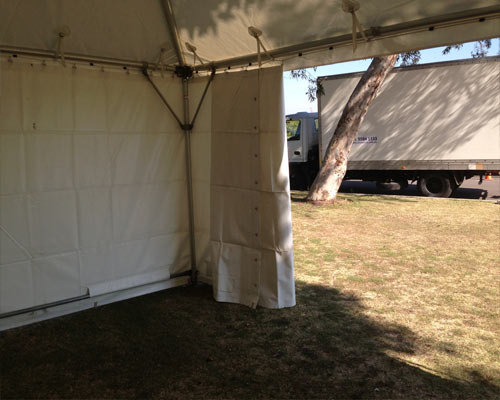 Free Standing Marquee 4,5m x 4,5m in white for hire