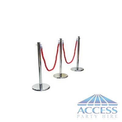 Chrome Stand with Rope