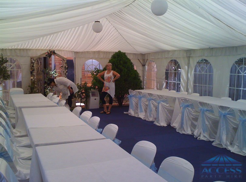 wedding setup at Erskenville