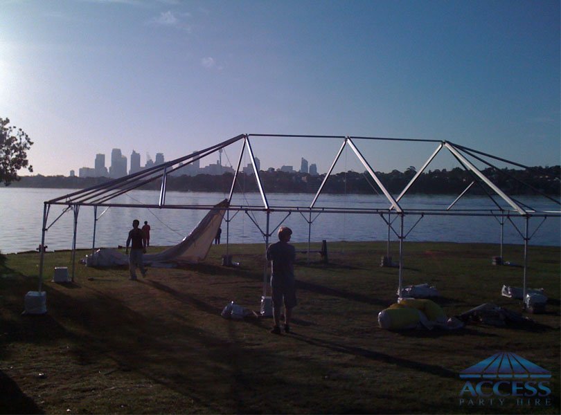 Wedding setup at Clarkes Point (Hunters Hill)
