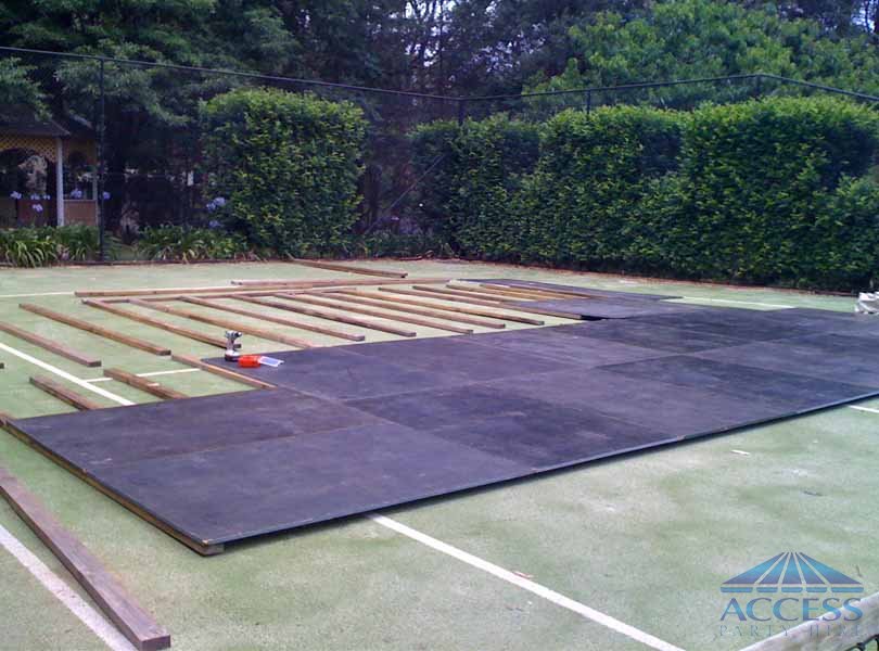 Private party on the tennis court