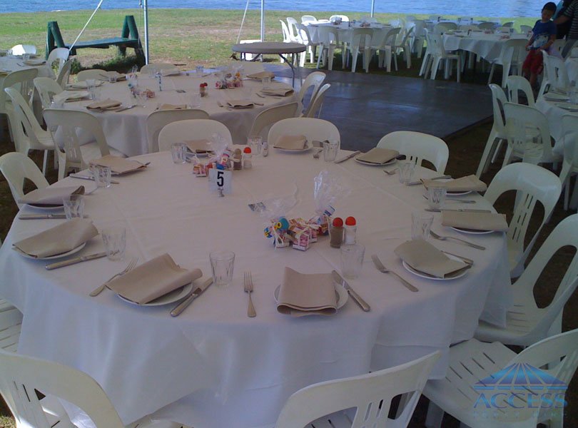 Wedding setup at Clarkes Point (Hunters Hill)
