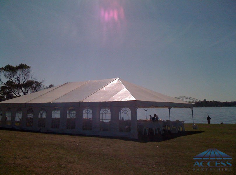 Wedding setup at Clarkes Point (Hunters Hill)